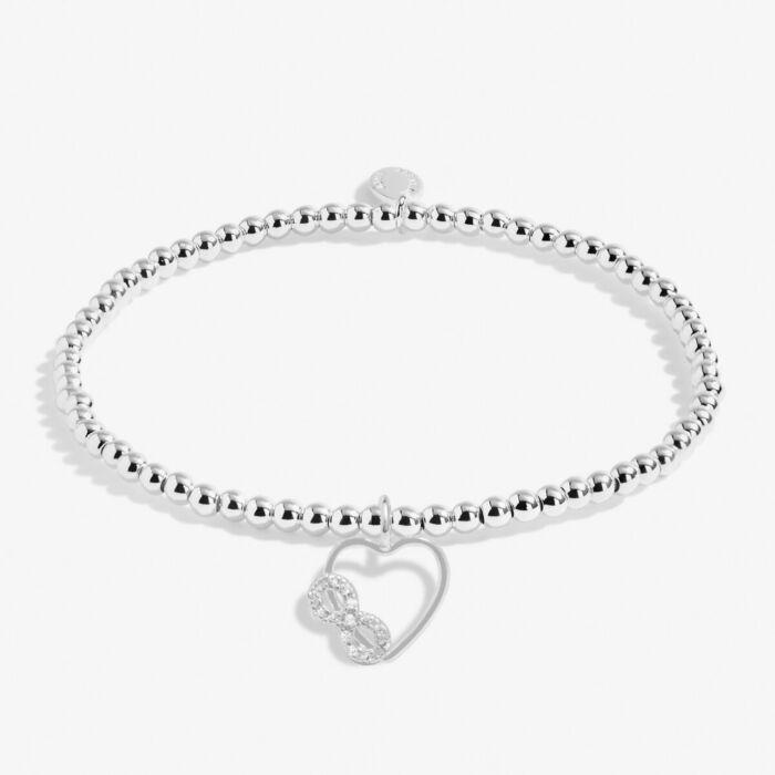 Joma Jewellery A Little 'Friends Make You Laugh Louder, Smile Brighter And Dream Bigger' Bracelet In Silver Plating